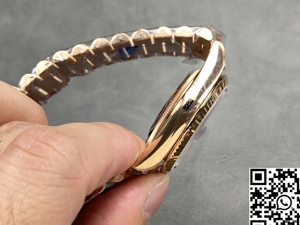 Rolex Dial Day v5 Date Tungsten Rose M128235-0085 Blue QF 943 36mm Steel Flexible Factory Gold 0731